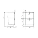 Anas Ella 474x780x444mm Floorstanding Unit With Basin Anthracite ELLA-500FLOORUNIT-ANTHRACITE + DEEP500