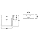 RAK Ceramics Nova 460mm Countertop Basin 1 Tap Hole NOVA1