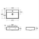 Ideal Standard Strada 600mm On Countertop Basin 1 Tap Hole - White K077801