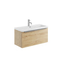 Anas Muro 800x375x355mm Wall Mounted Vanity Unit With Basin Davos Oak MUROPLUS-800WALL-DAVOS + BASIN-815-365-CER