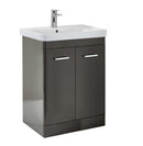 Anas Rossini 760x800x444mm Floorstanding Unit With Basin Wolf Grey ROSSINI12 + DEEP800