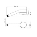 JTP Techno Multi Function Shower Handset - Chrome