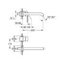 Grohe Essence New 2 Tap Hole Basin Mixer Tap L-Size 19967001