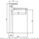 RAK Ceramics Portofino Tall Basin Mixer in Brushed Nickel RAKPOR3003N