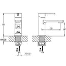 JTP Hugo Single Lever Basin Mixer Tap Without pop-up waste - Chrome
