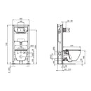 Ideal Standard Tesi 365mm Wall Hung Pan Toilet Seat and Cover T354501 + T352701