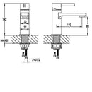 JTP Hugo Single Lever Mini Basin Mixer Tap Without pop-up waste - Chrome