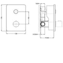 JTP Hugo 1 Outlet Push Button Thermostatic Shower Valve - Chrome