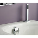 JTP Square Extractable Overflow Waste Drainer Single Function Shower Handset - Chrome