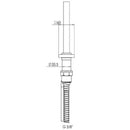 JTP Square Extractable Overflow Waste Drainer Single Function Shower Handset - Chrome