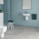 Rak Ceramics Series 600 Semi Pedestal 520mm Basin White S60052BAS1 + S600HPED