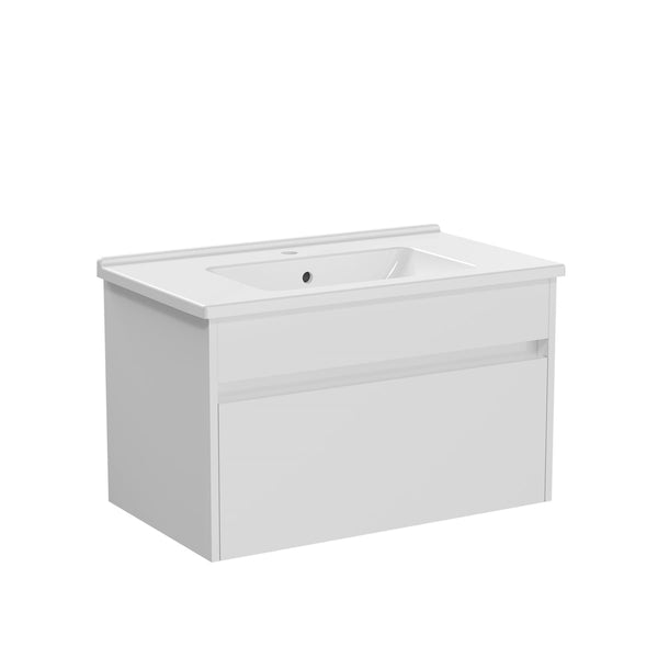 Anas 800mm Wall Hung Vanity Unit With Basin White High Gloss 71974