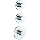 JTP Hugo 2 Outlets 3 Handle Thermostatic Shower Valve - Chrome
