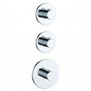 JTP Hugo 3 Outlets 3 Handle Thermostatic Shower Valve - Chrome