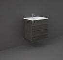RAK Ceramics Joy Wall Hung Vanity With Basin 600mm Moka Walnut JOYWH060MOK + JOYDI06101WH