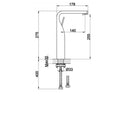 JTP Curve Single Lever Tall Basin Mixer Tap - Chrome