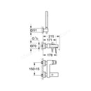Grohe Eurocube Single Lever Bath Shower Mixer Tap - Chrome 23141000