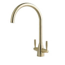 JTP Blink Modern Kitchen Sink Mixer Tap With Swivel Spout - Brushed Brass