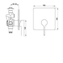 JTP Curve Single Lever Manual Concealed Shower Valve - Chrome