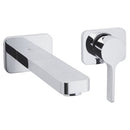 JTP Curve 2 Hole Wall Mounted Basin Mixer Tap - Chrome