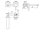 JTP Curve 2 Hole Wall Mounted Basin Mixer Tap - Chrome