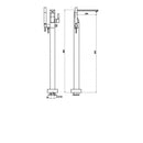 JTP Curve Freestanding Bath Shower Mixer Tap with Kit - Chrome