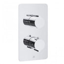 JTP Curve 3 Outlet 2 Handle Thermostatic Concealed Shower Valve - Chrome