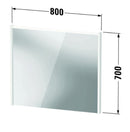 Duravit D-Code 800x700mm Illuminated Mirror Matt Graphite DC7077049490000