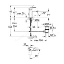 Grohe Eurocube Basin Mixer Tap 1/2 S-size Chrome 2339000E