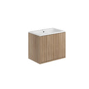 Anas Michelle 600mm Fluted Vanity Unit With Basin Sonoma Oak