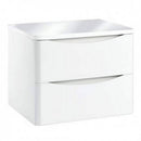 Anas Bella 896x450x448mm Wall Mounted Vanity With Countertop White PAINT-BELLA-900WALLCAB-GWTE + BELLA-COUNTERTOP-900-GWTE
