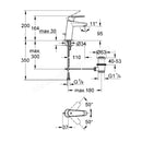 Grohe Eurodisc Cosmopolitan Basin Mixer Tap 1/2 S-SIZE Chrome 23049002