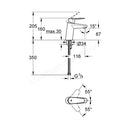 Grohe Eurostyle Cosmopolitan Basin Mixer Tap 1/2 S-SIZE Chrome 3246920E