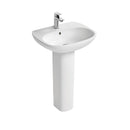 Ideal Standard Tesi 550mm Basin With Pedestal 1 Tap Hole - White T028001