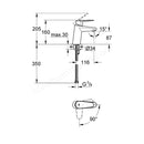 Grohe Eurodisc Cosmopolitan Basin Mixer Tap 1/2 S-size 2338220E