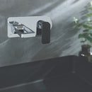JTP Axel Wall Mounted Single Lever Basin Mixer Tap - Chrome/Matt Black 74231MBH