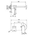 JTP Axel Wall Mounted Single Lever Basin Mixer Tap - Chrome 74231