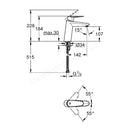 Grohe Eurodisc Cosmopolitan Basin Mixer Tap 1/2 M-SIZE 23449002