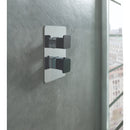 JTP Axel 1 Outlet Thermostatic Concealed Shower Valve - Chrome/Matt Black 74651MBH