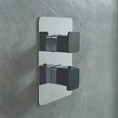 JTP Axel 2 Outlet Thermostatic Concealed Shower Valve - Chrome/Matt White 74671MWH
