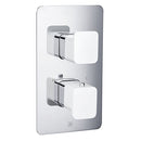 JTP Axel 2 Outlet Thermostatic Concealed Shower Valve - Chrome/Matt White 74671MWH
