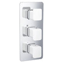 JTP Axel 2 Outlet 3 Handle Thermostatic Concealed Shower Valve - Chrome/Matt White 74690MWH