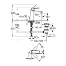 Grohe Eurodisc Cosmopolitan Basin Mixer Tap 1/2 M-SIZE Chrome 23448002