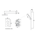 Tavistock Index Concealed Shower Kit with Dual Function Valve Accessory Shelf Fixed Shower Head & Single Function Handset - Chrome SND1610