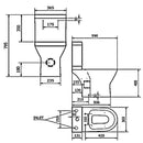 Project Round Rimless Coupled Compact Toilet With Cistern Soft Close Seat Push Button