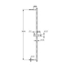 JTP Techno Shower Slider Rail - Chrome