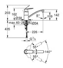 Grohe Eurosmart Cosmopolitan Single Lever Sink Mixer Tap 32842000