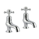 JTP Grosvenor Crosshead Traditional Retro Bath Taps Pair - Chrome