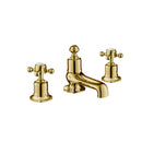 JTP Grosvenor 3 Hole Crosshead Deck Mounted Bath Filler Tap - Antique Brass