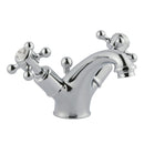 JTP Grosvenor Traditional Retro Crosshead Basin Mixer Tap with Pop Up Waste - Chrome